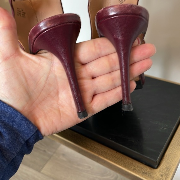 Halston Heritage Betty Leather Slingback Booties - Picture 4 of 12